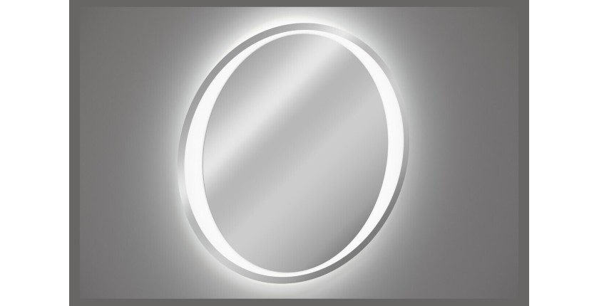 Miroir salle de bain LED rond 80 cm rétroéclairage blanc design