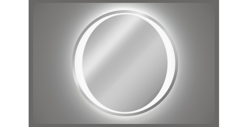 Miroir salle de bain LED rond 80 cm rétroéclairage blanc design