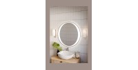 Miroir salle de bain LED rond 80 cm rétroéclairage blanc design