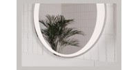 Miroir salle de bain LED rond 80 cm rétroéclairage blanc design
