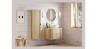 Miroir salle de bain LED rond 80 cm rétroéclairage blanc design