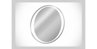Miroir salle de bain LED rond 60 cm rétroéclairage blanc design