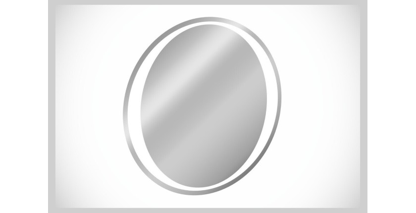 Miroir salle de bain LED rond 60 cm rétroéclairage blanc design