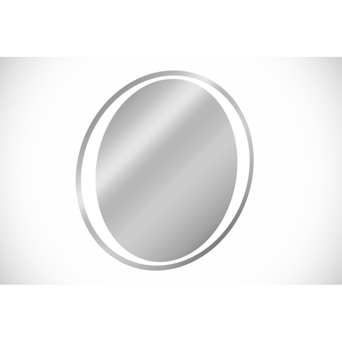 Miroir salle de bain LED rond 60 cm rétroéclairage blanc design