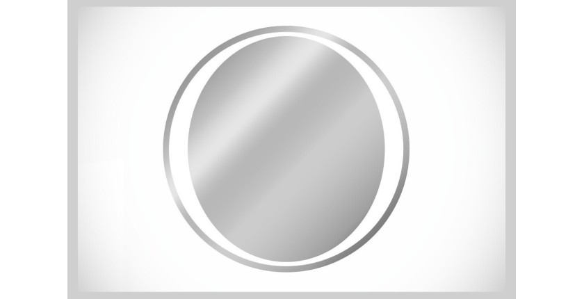 Miroir salle de bain LED rond 60 cm rétroéclairage blanc design