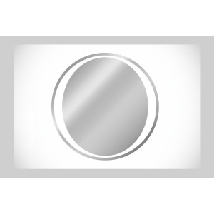 Miroir salle de bain LED rond 60 cm rétroéclairage blanc design