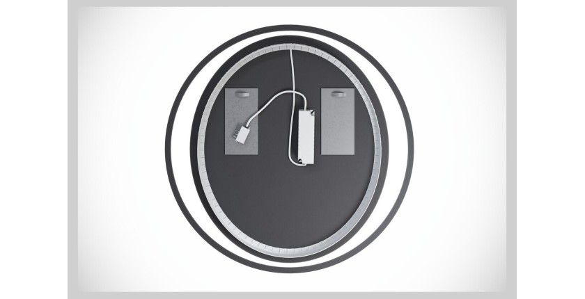 Miroir salle de bain LED rond 60 cm rétroéclairage blanc design