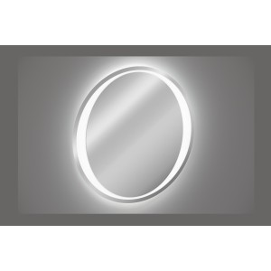 Miroir salle de bain LED rond 60 cm rétroéclairage blanc design