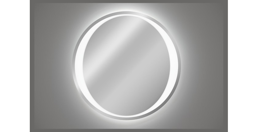 Miroir salle de bain LED rond 60 cm rétroéclairage blanc design