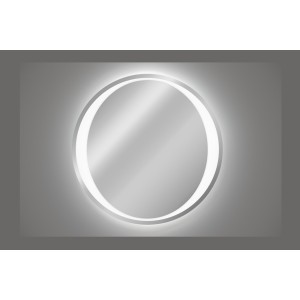 Miroir salle de bain LED rond 60 cm rétroéclairage blanc design