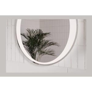 Miroir salle de bain LED rond 60 cm rétroéclairage blanc design