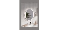 Miroir salle de bain LED rond 60 cm rétroéclairage blanc design