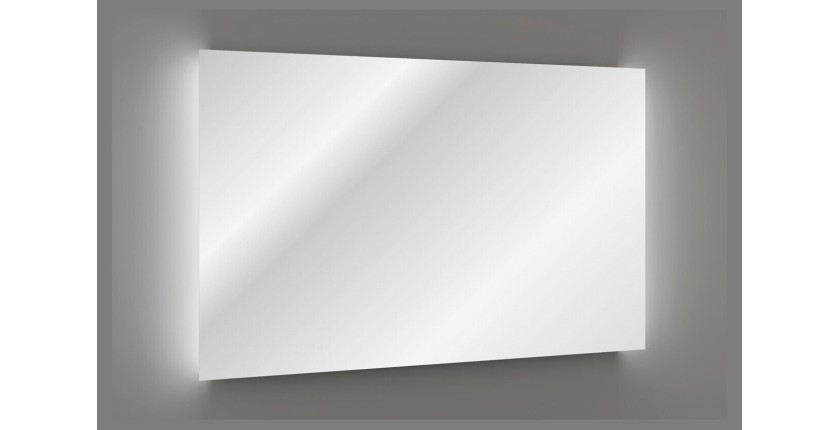 Miroir salle de bain LED rectangulaire 120x80 cm design moderne