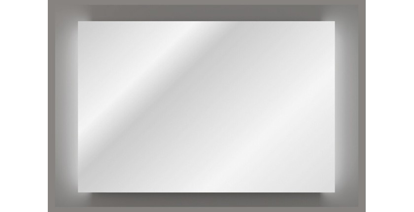 Miroir salle de bain LED rectangulaire 120x80 cm design moderne