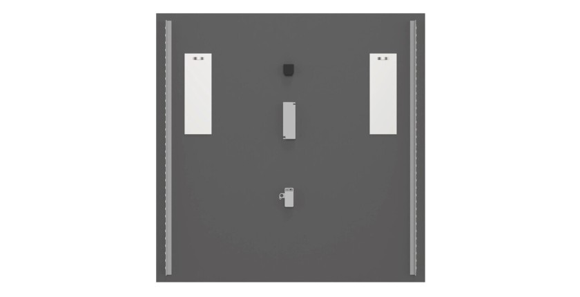 Miroir salle de bain LED carré 80x80 cm design moderne