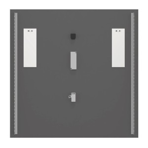 Miroir salle de bain LED carré 80x80 cm design moderne