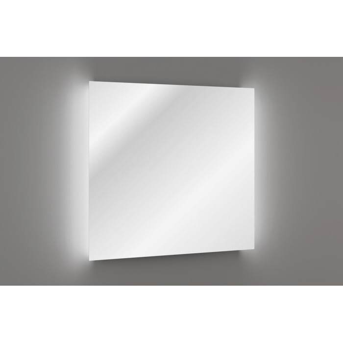 Espejo de baño LED cuadrado 80x80 cm diseño moderno