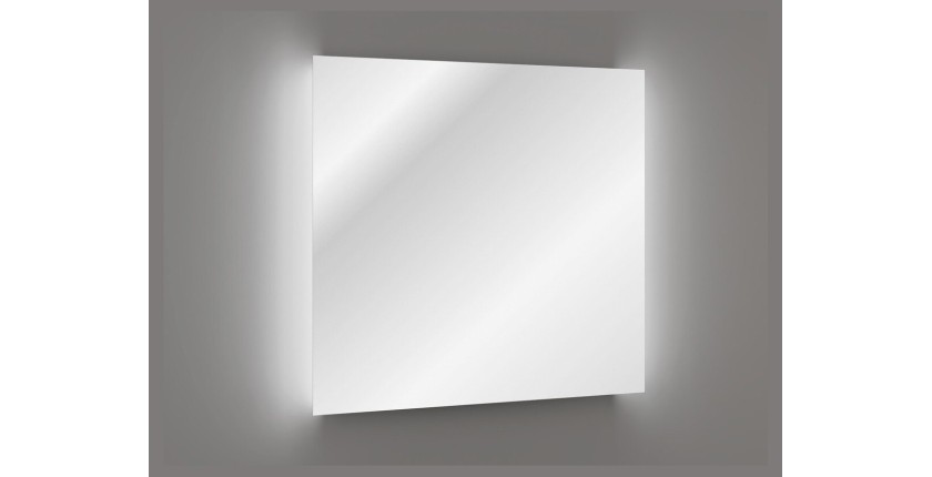 Miroir salle de bain LED carré 80x80 cm design moderne