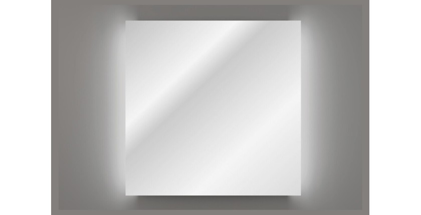 Miroir salle de bain LED carré 80x80 cm design moderne