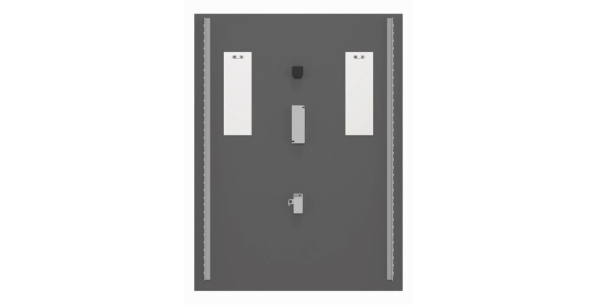 Miroir salle de bain LED asymétrique 103x74 cm design moderne