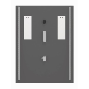 Miroir salle de bain LED asymétrique 103x74 cm design moderne