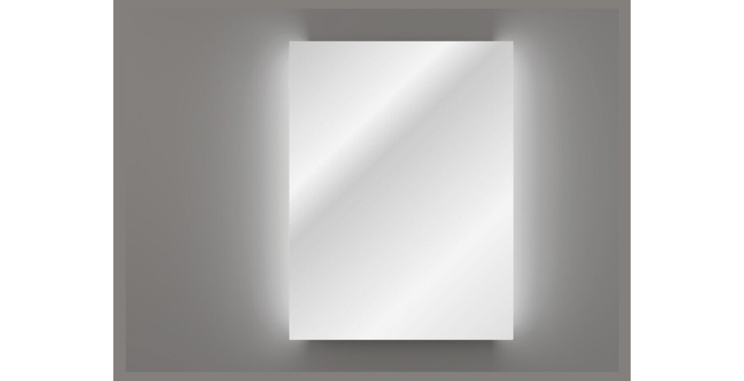 Miroir salle de bain LED asymétrique 103x74 cm design moderne