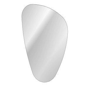 Miroir salle de bain LED asymétrique 80x57 cm design moderne