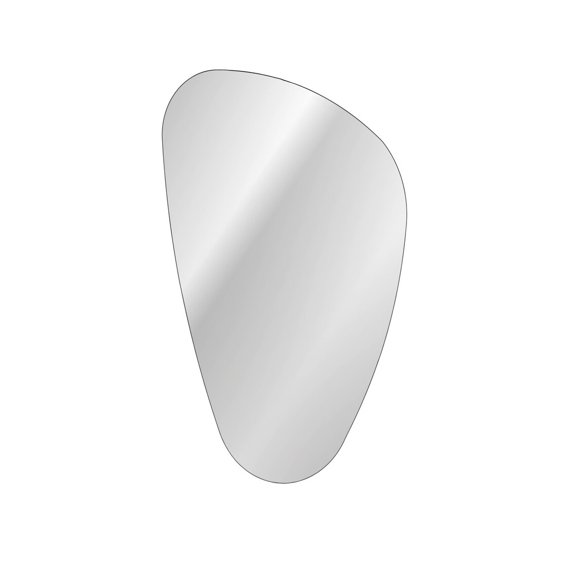 Miroir salle de bain LED asymétrique 80x57 cm design moderne