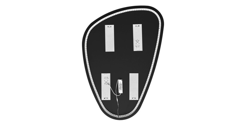 Miroir salle de bain LED asymétrique 80x57 cm design moderne