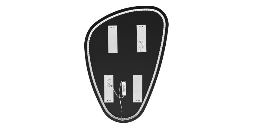 Miroir salle de bain LED rectangulaire 80x40 cm design moderne