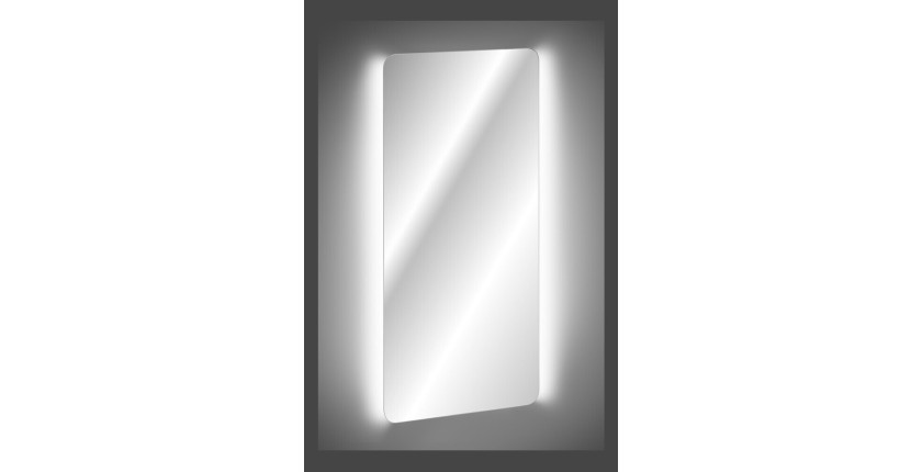 Miroir salle de bain LED rectangulaire 70x60 cm design moderne