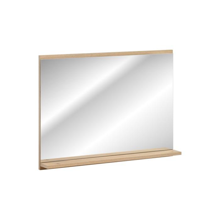 Specchio da bagno rettangolare 80x57 cm con bordo contenitore
