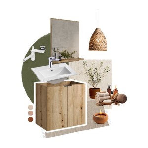 Badezimmerspiegel rechteckig 80x57 cm mit Ablagekante