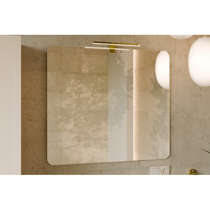 Specchio da bagno rettangolare 80x70 cm senza cornice design
