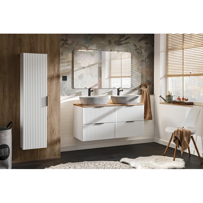 Specchio da bagno rettangolare 120x70 cm senza cornice design