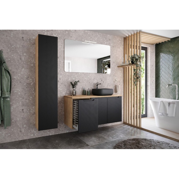 Specchio da bagno rettangolare 120x70 cm senza cornice design