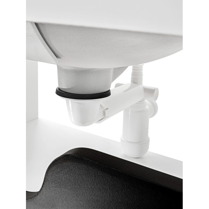 Siphon court gain de place avec bonde clic clac chromé