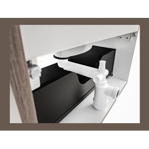 Siphon court gain de place avec bonde clic clac chromé