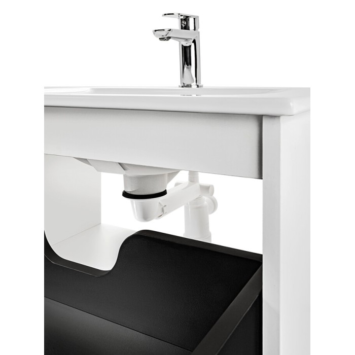 Siphon court gain de place avec bonde clic clac chromé