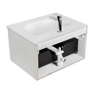 Siphon court gain de place avec bonde clic clac chromé