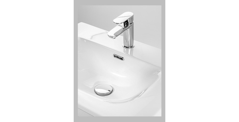 Siphon court gain de place avec bonde clic clac chromé