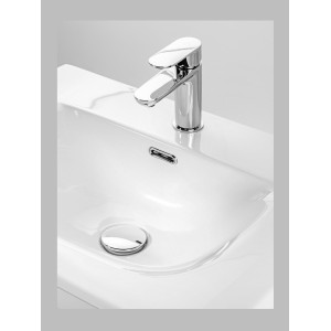 Siphon court gain de place avec bonde clic clac chromé