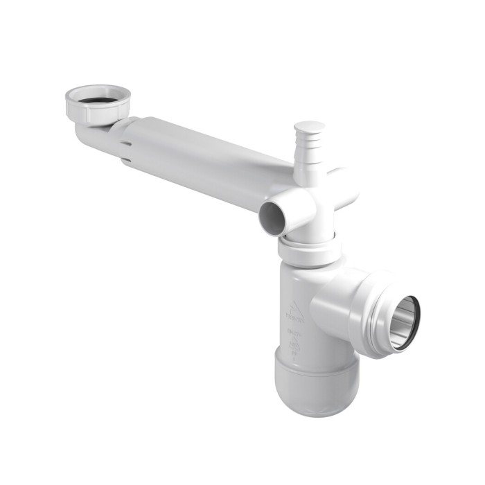 Sifón corto telescópico ahorrador de espacio para lavabo de 32 mm