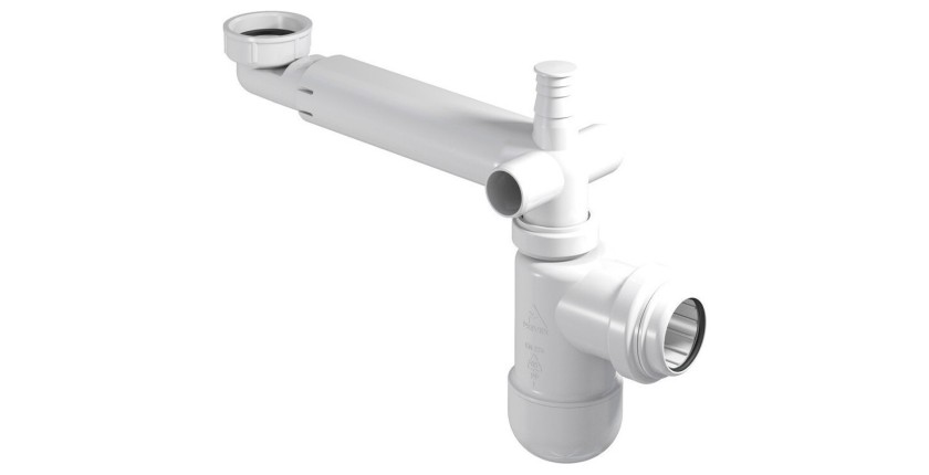 Siphon court télescopique gain de place pour vasque 32 mm