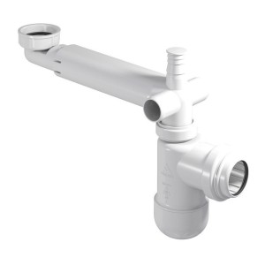 Siphon court télescopique gain de place pour vasque 32 mm