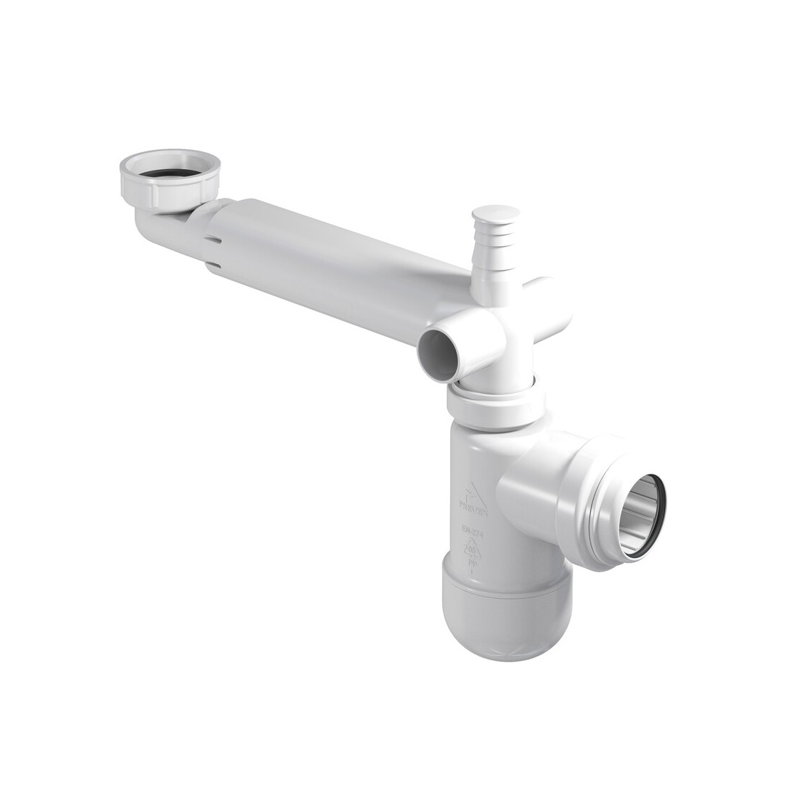 Siphon court télescopique gain de place pour vasque 32 mm