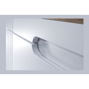 Badezimmer-Set FIDJI: Waschtischunterschrank 80cm + Einbauwaschbecken weiß + Siphon + Füße