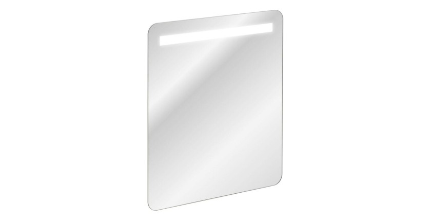 FIDJI Set: Unterschrank 60cm + asymmetrisches Aufsatzbecken in Marmoroptik + LED-Spiegel + Hochschrank + Füße