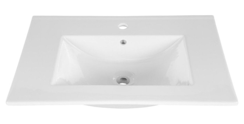 Fidschi Badezimmer-Set: Unterschrank 60cm + Einbauwaschbecken weiß + Siphon + Füße