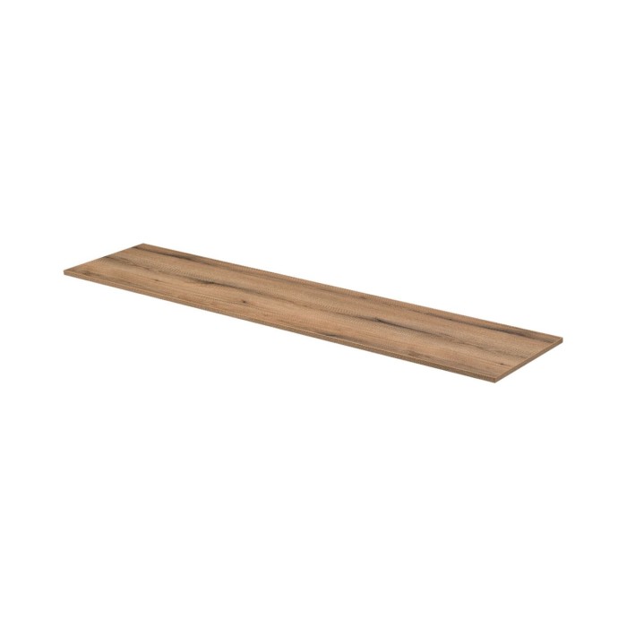 Insieme ICON: mobile sottolavabo 180cm colore cachemire con nicchie visibili effetto legno + piano per lavabo effetto legno